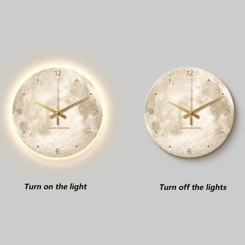 Luminous 60cm Nordic Wall Clock – Modern Luxury Home Decor Decorative Wall Clock Axl Style D 60CM Diameter 60cm