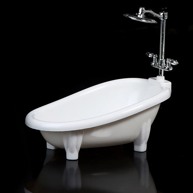 Dollhouse Miniature Bathtub – 1/6 Scale Bathroom Furniture Toy Dollhouse Accessory Axl