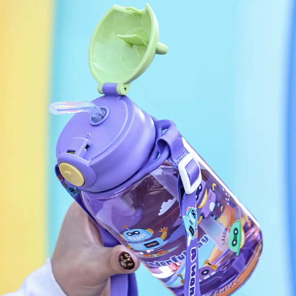 Kids 650ml Leakproof Water Bottle with Straw | Cartoon Cup Kids Water Bottle Axl
