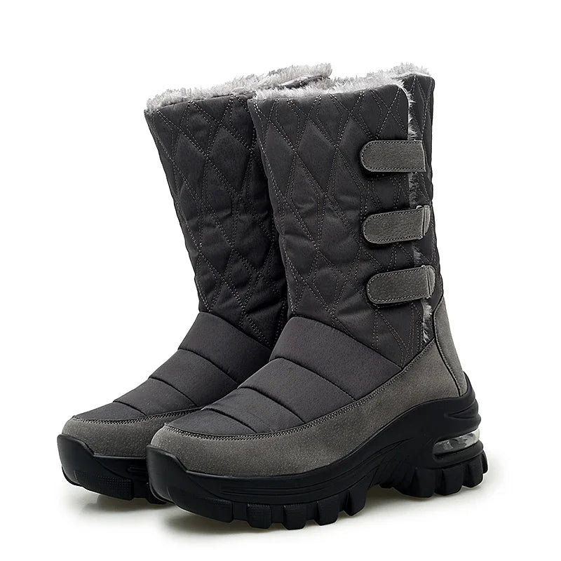 Women's Waterproof Snow Boots – Anti-Slip Plush Platform Women's Snow Boots Axl Ash 41
