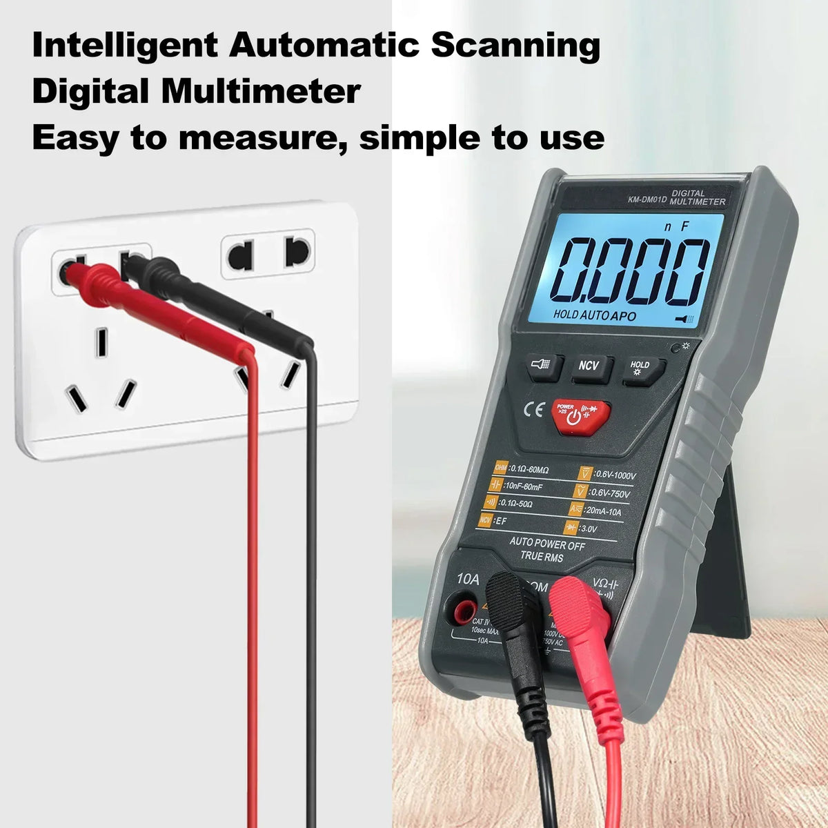 KM-DM01D Auto-Scan Digital Multimeter | 6000 Count RMS Digital Multimeter Axl