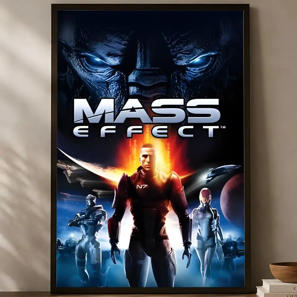 Mass Effect HD PVC Wall Poster – Self-Stick & Waterproof Decor Wall Art Poster Axl White08 15X20cmNoframe