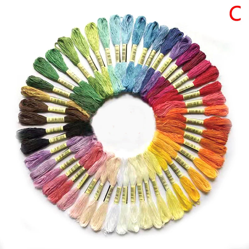 Multicolor Cotton Embroidery Thread Floss Skeins Kit 24–100 Pcs Embroidery Thread Kit Axl 50 colors