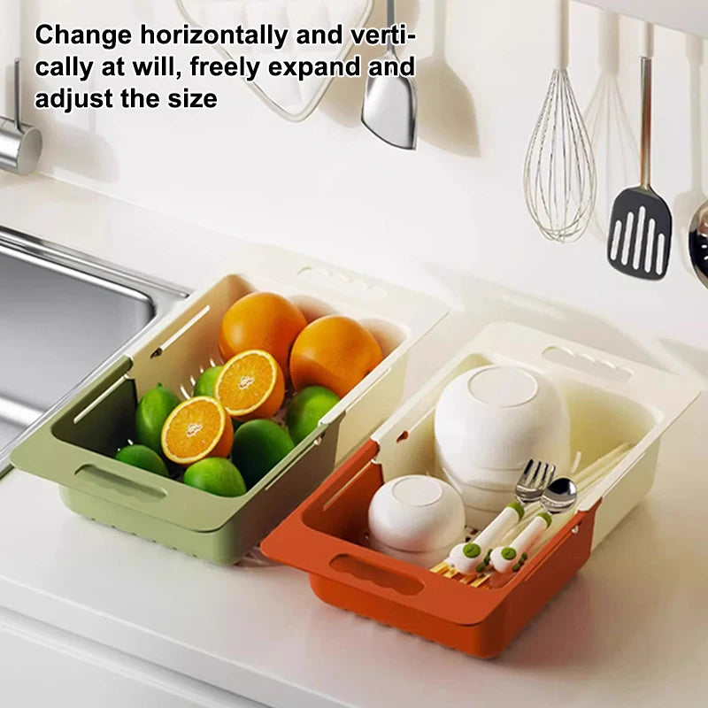 Expandable Sink Drain Basket – Retractable Colander Strainer Sink Drain Basket Axl