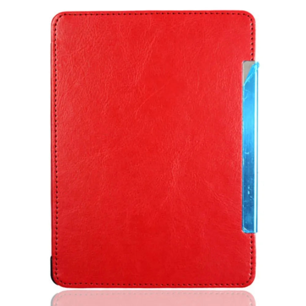 PU Leather Folio Case for Kindle 4th/5th Gen – Magnetic Cover E-Reader Folio Case Axl Red