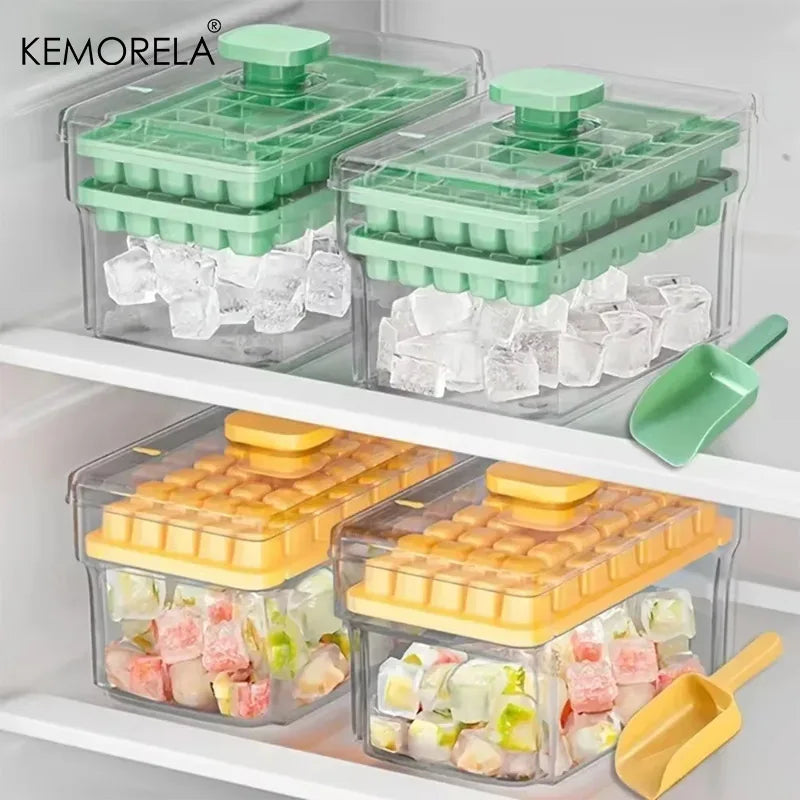 68-Grid Ice Cube Tray with Lid & Storage Box | Easy Release Ice Cube Tray Axl