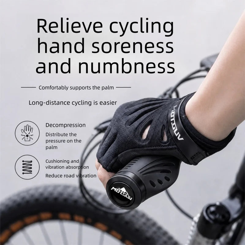 MTB Ergonomic Handlebar Grips – Dual Lock Aluminum Non-Slip Bike Handlebar Grips Axl