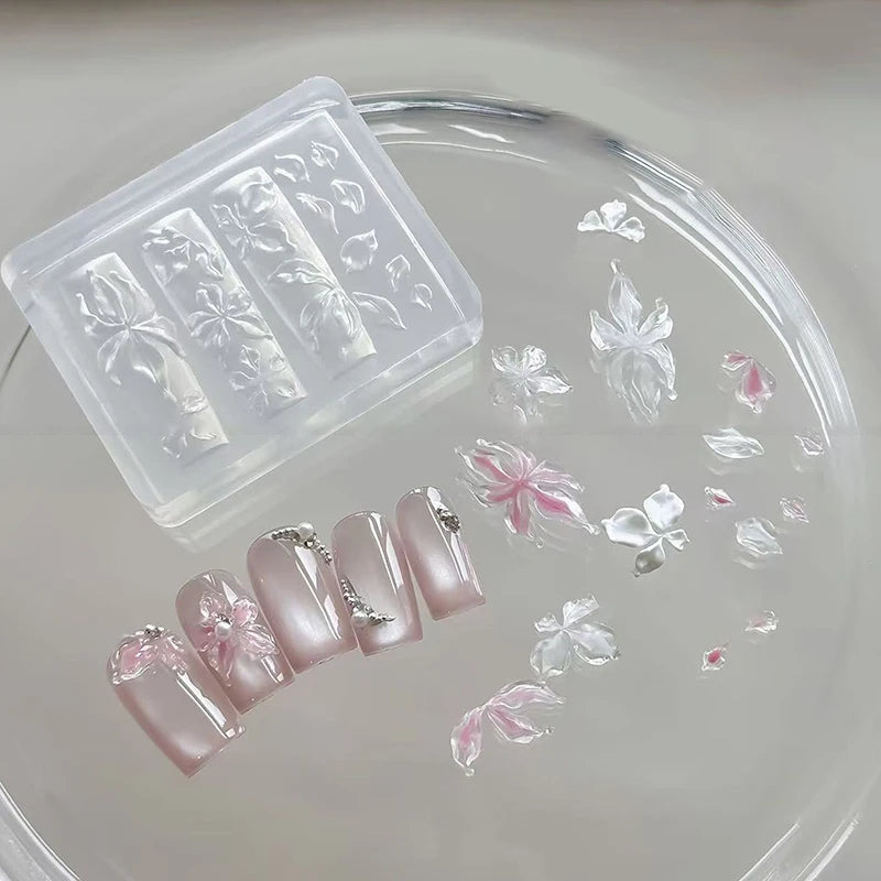 3D Silicone Nail Art Mold – Lily, Starfish & Seashell Design Nail Art Mold Axl