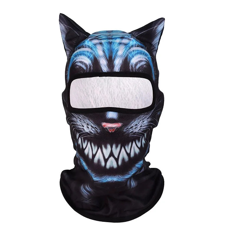 3D Animal Face Neck Gaiter – Dog & Cat UV Sun Protector Neck Gaiter Axl Style 15