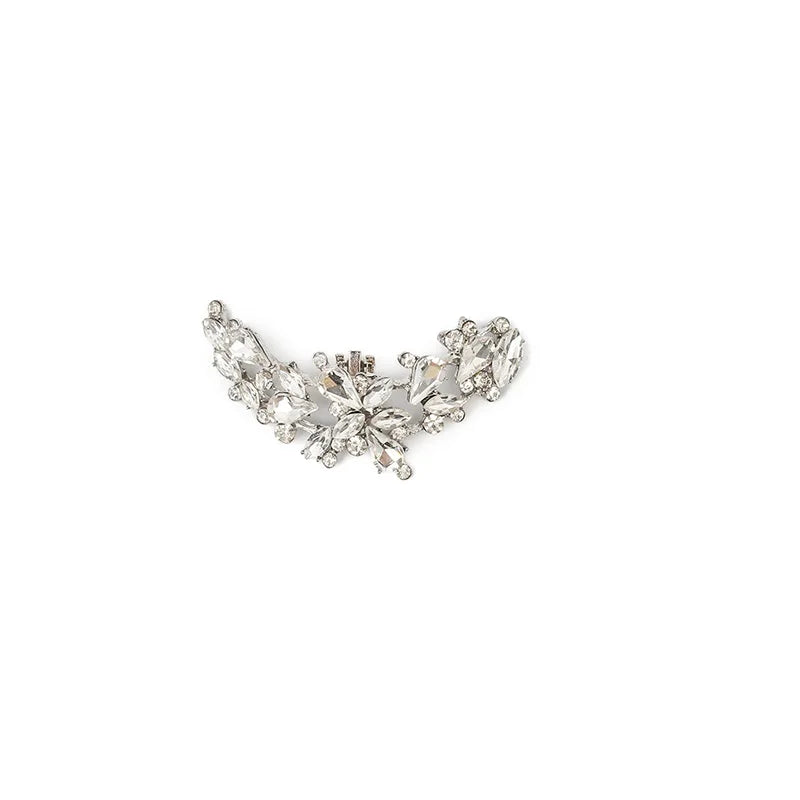 Rhinestone Floral Shoe Clip – Detachable DIY Wedding Buckle Shoe Clip Accessory Axl one size