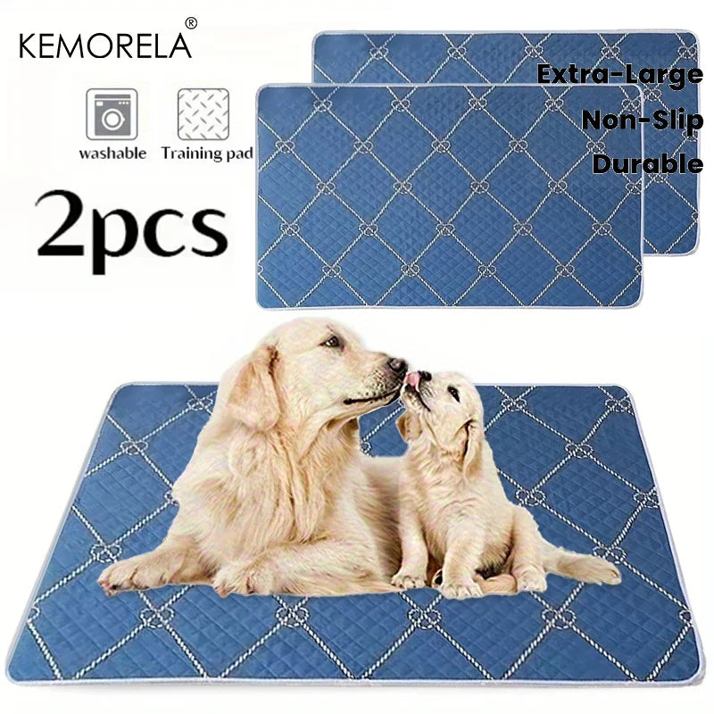 2-Pack Washable Reusable Pet Pads for Cats & Dogs | KEMORELA Washable Pet Pads Axl