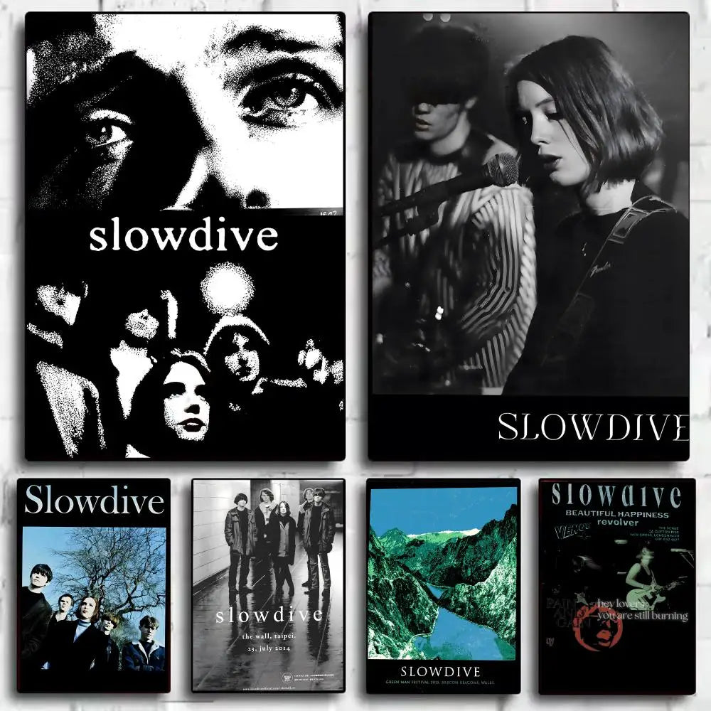 Slowdive Rock Band Poster Sticker – HD Wall Art Home Decor Wall Art Poster Axl