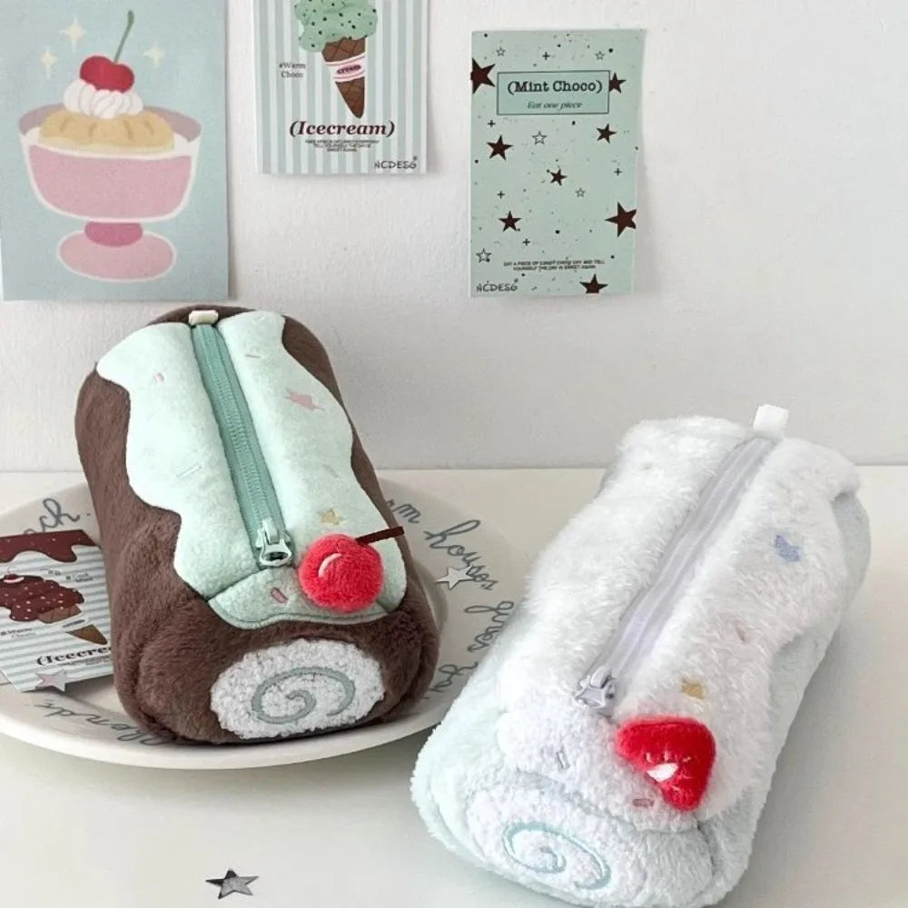 Plush Pencil Case – Large Kawaii Cute Stationery Bag Plush Pencil Case Axl