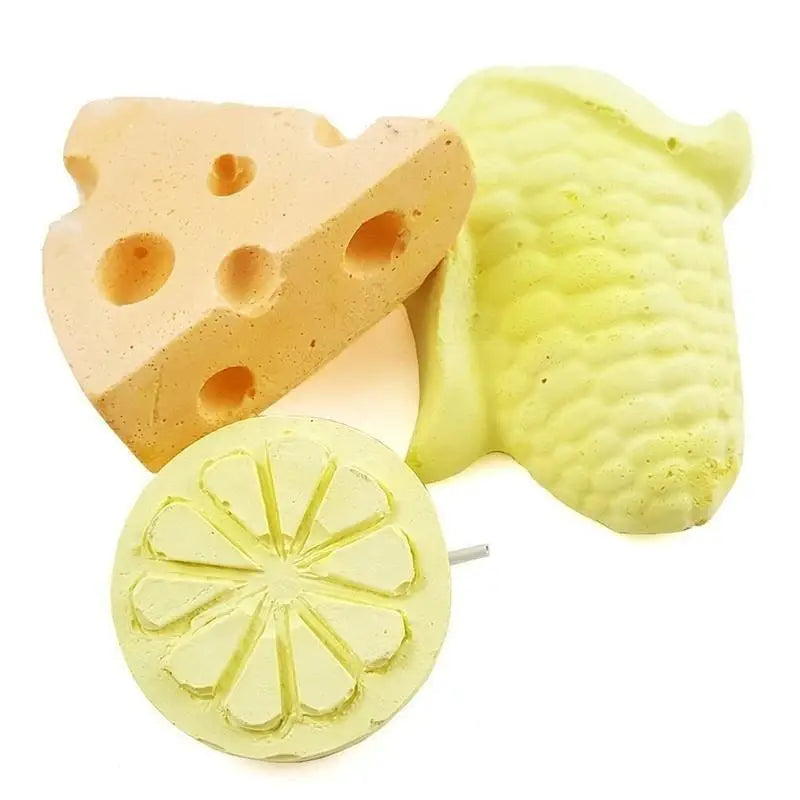 Small Pet Calcium Molar Chew Toy – Corn, Cheese & Orange Small Pet Chew Toy Axl
