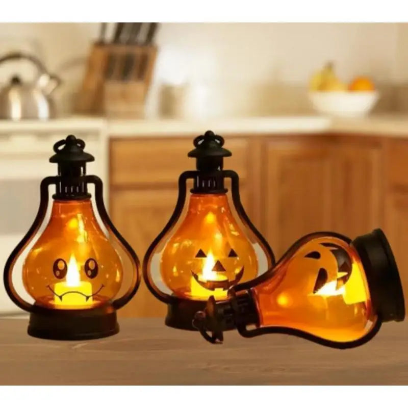 Halloween LED Pumpkin Ghost Lantern – Party Desktop Decor Halloween LED Lantern Axl