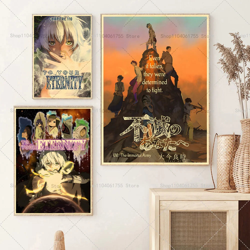 To Your Eternity Anime Poster – Waterproof Self-Adhesive Wall Art Anime Wall Poster Axl