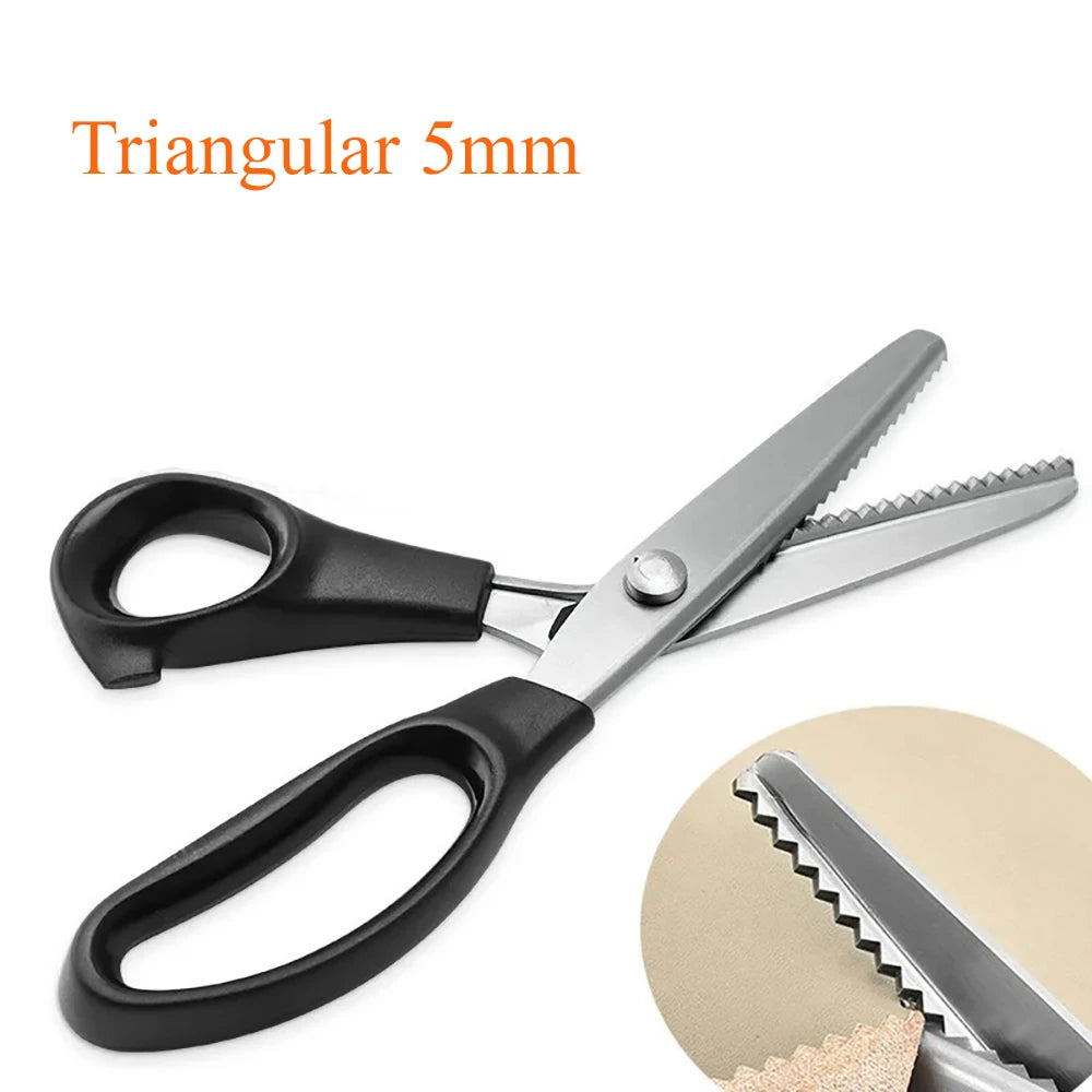 Zigzag Pinking Shears – Stainless Steel Fabric & Lace Scissors Pinking Shears Axl Triangular 5mm