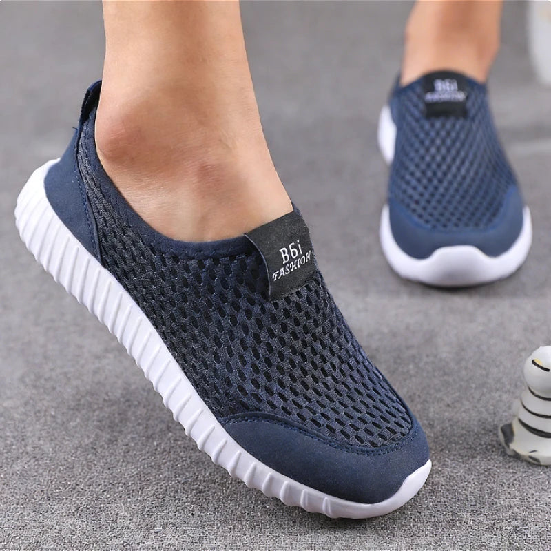 Women's Slip-On Mesh Sneakers – Lightweight Breathable Walking Shoes Women's Mesh Sneakers Axl