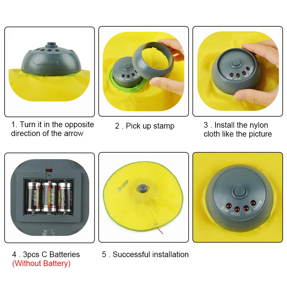 Electric Interactive Cat Toy – 4-Speed Undercover Mouse & Feather Interactive Cat Toy Axl