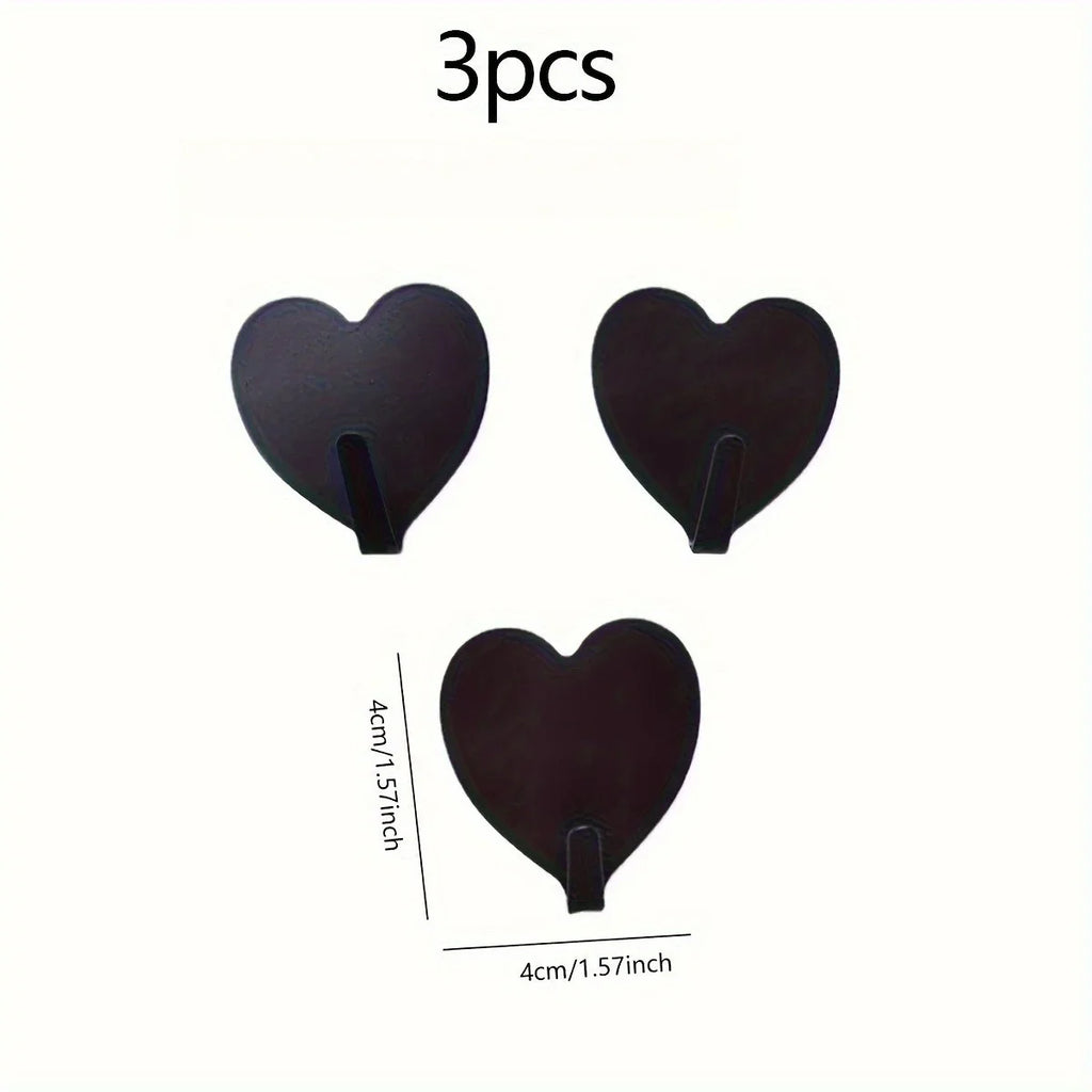 Heart-Shaped Adhesive Wall Hooks – Heavy-Duty Home Organizer Adhesive Wall Hooks Axl
