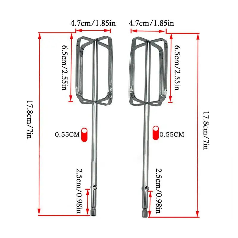 Stainless Steel Hand Mixer Beater Attachments – 2 Pack Whisk Mixer Beater Attachment Axl