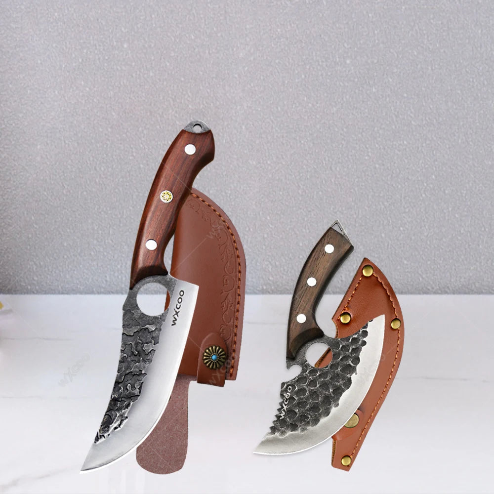 Stainless Steel Boning Knife with Sheath – Sharp Multipurpose Chef Knife Boning Knife Axl Set A 2pcs