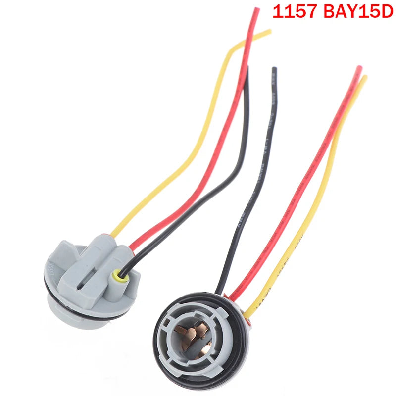 2-Pack 1156 1157 BAY15D Bulb Socket Adapter – Pre-Wired Car Bulb Socket Adapter Axl 1157 BAY15D