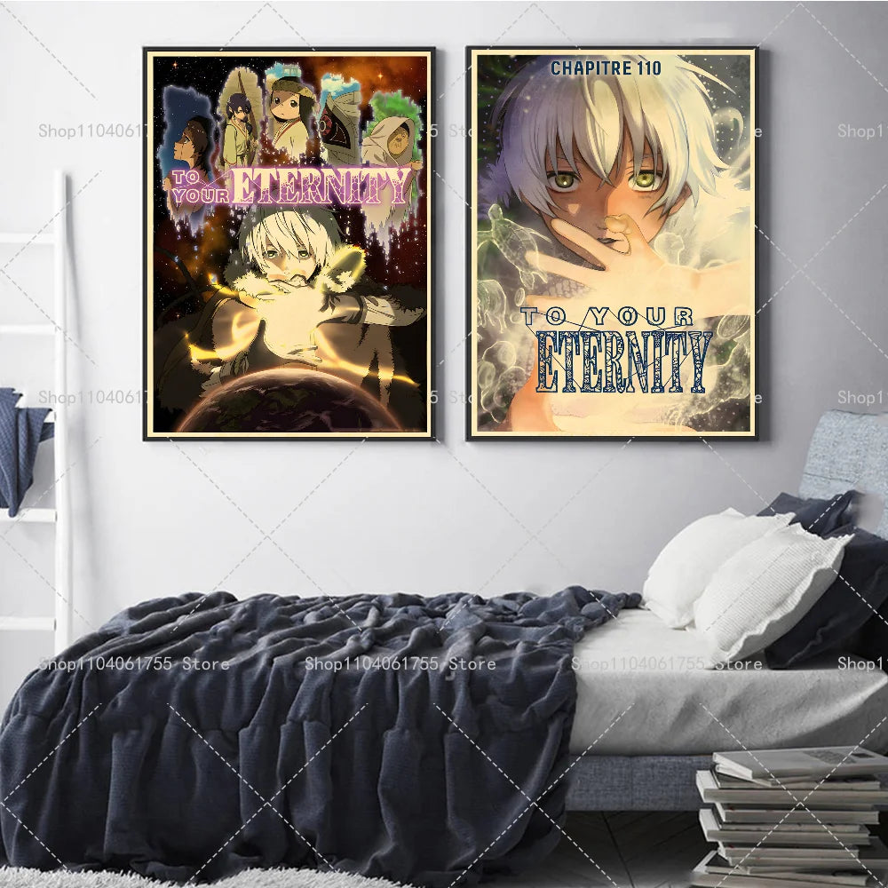 To Your Eternity Anime Poster – Waterproof Self-Adhesive Wall Art Anime Wall Poster Axl
