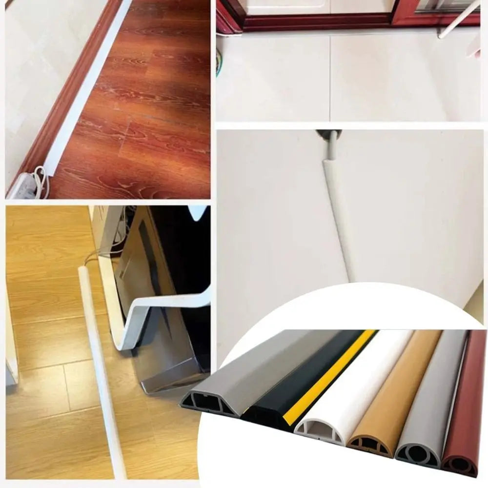Self-Adhesive Floor Cord Cover – PVC Cable Duct Protector 1M Floor Cord Cover Axl