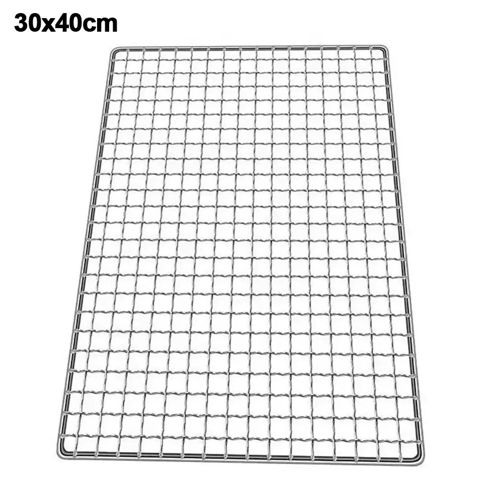 Square Iron Wire Grill Rack – Reusable BBQ Roast Cooking Grate BBQ Grill Rack Axl 30x40cm