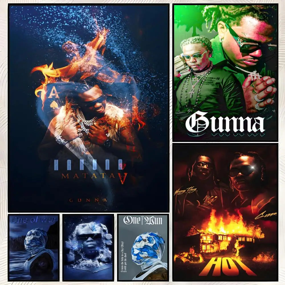 Gunna HD Self-Stick PVC Wall Art Poster – Waterproof Decor Wall Art Poster Axl