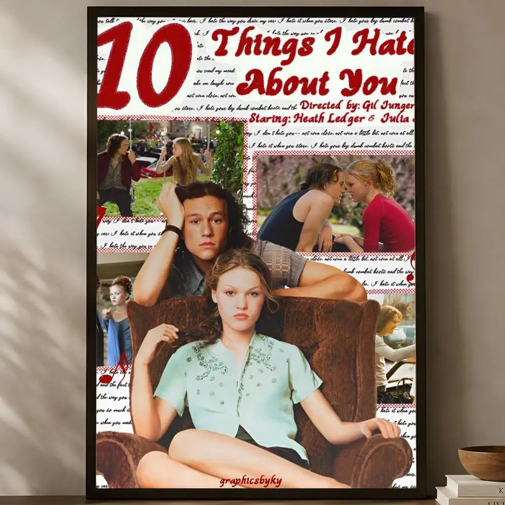 10 Things I Hate About You Poster – HD PVC Self-Stick Wall Art Movie Wall Poster Axl White07 15X20cmNoframe