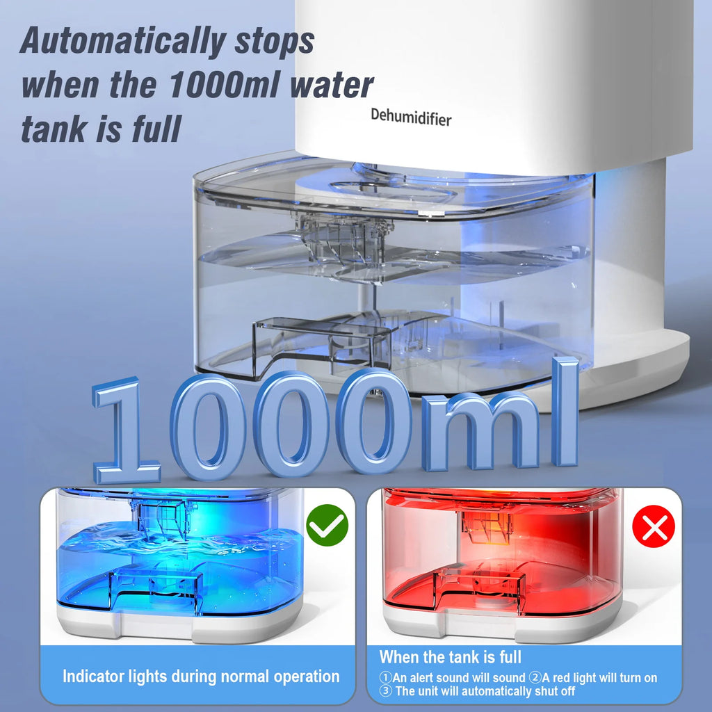 BALASHOV Air Dehumidifier – Digital Display & Night Light Home Dehumidifier Axl