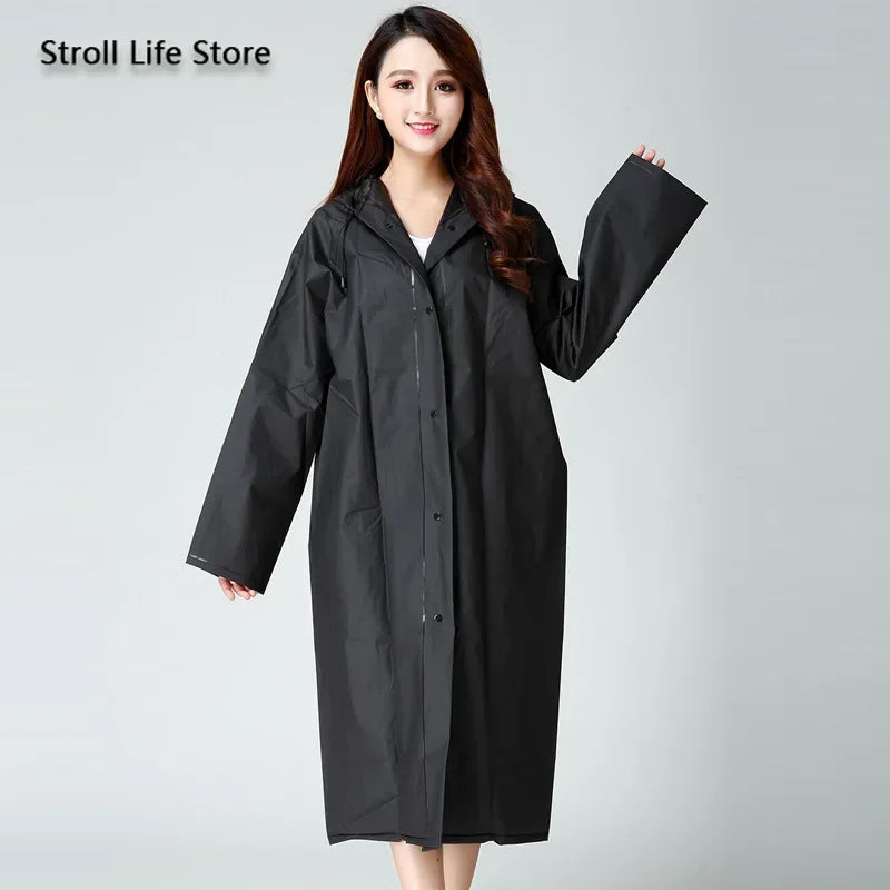 Women's Waterproof Rain Poncho – Clear Yellow Nylon Raincoat Women's Rain Poncho Axl