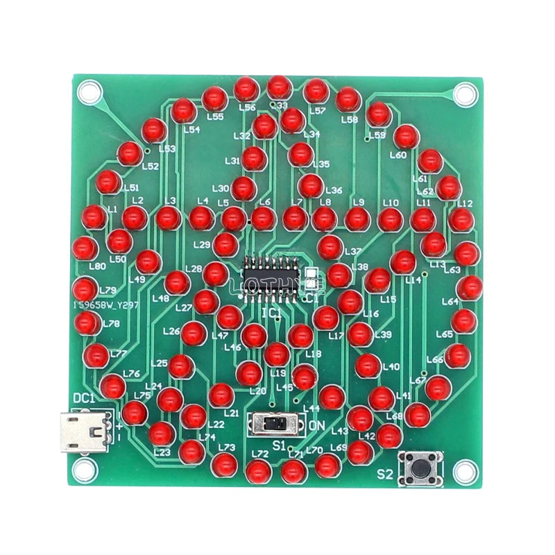 80 LED Star Flowing Light DIY Electronic Kit | Microcontroller DIY LED Kit Axl