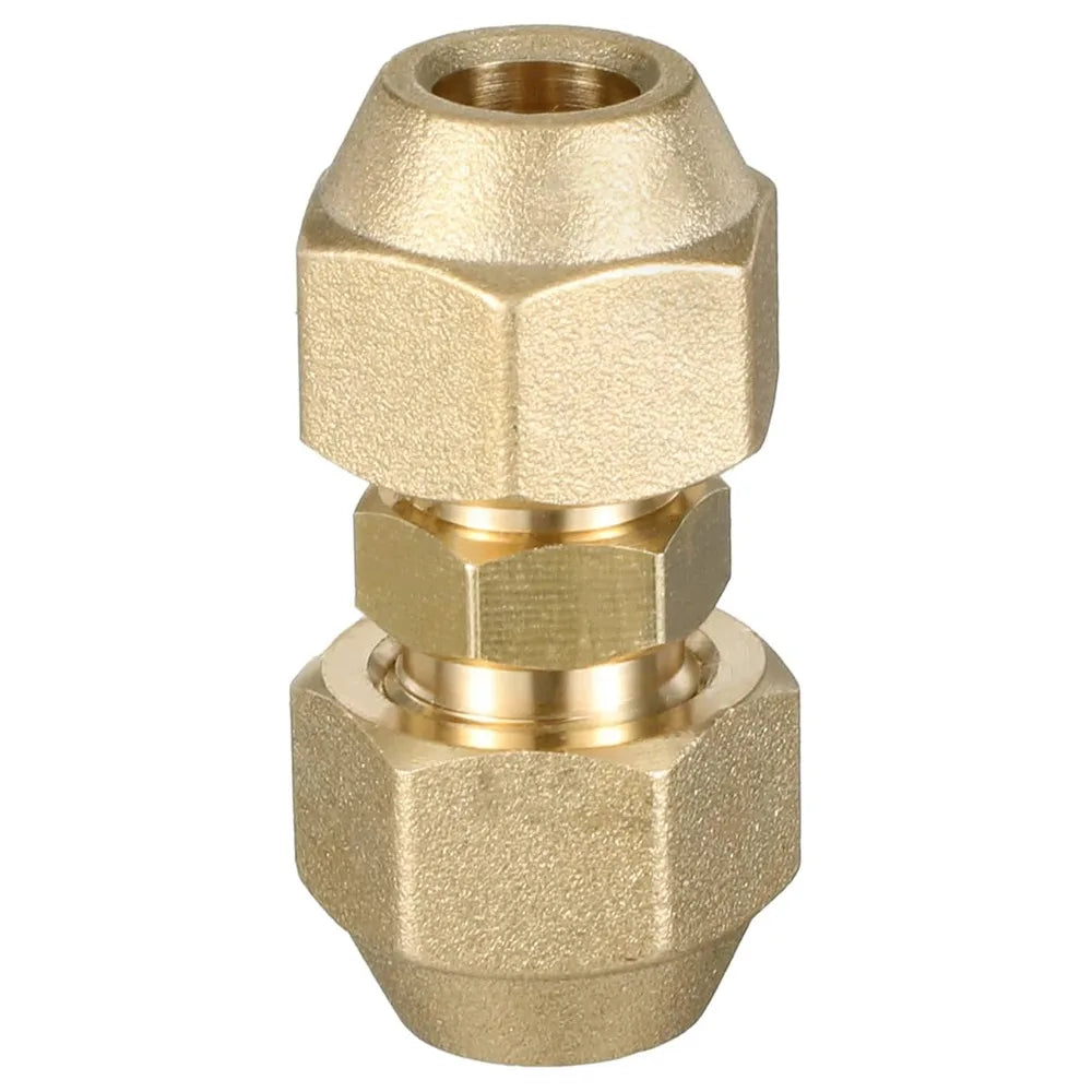 Brass Flare Fittings 1/4" 3/8" 1/2" Copper Pipe Coupling Adapters Pipe Flare Fittings Axl 1-2-