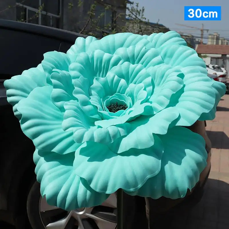 Large Artificial Peony Flowers 30/40cm – Faux Floral Wall Decor Artificial Flower Decor Axl light blue 30cm