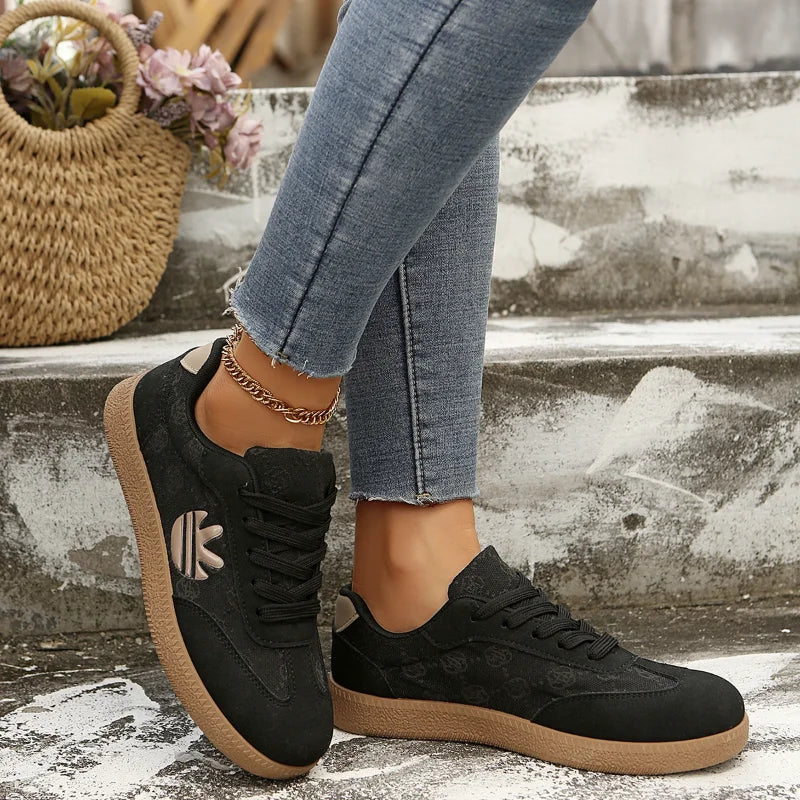 UXST Women's Black Sneakers – Soft-Sole Comfort Walking Shoes Women's Sneakers Axl