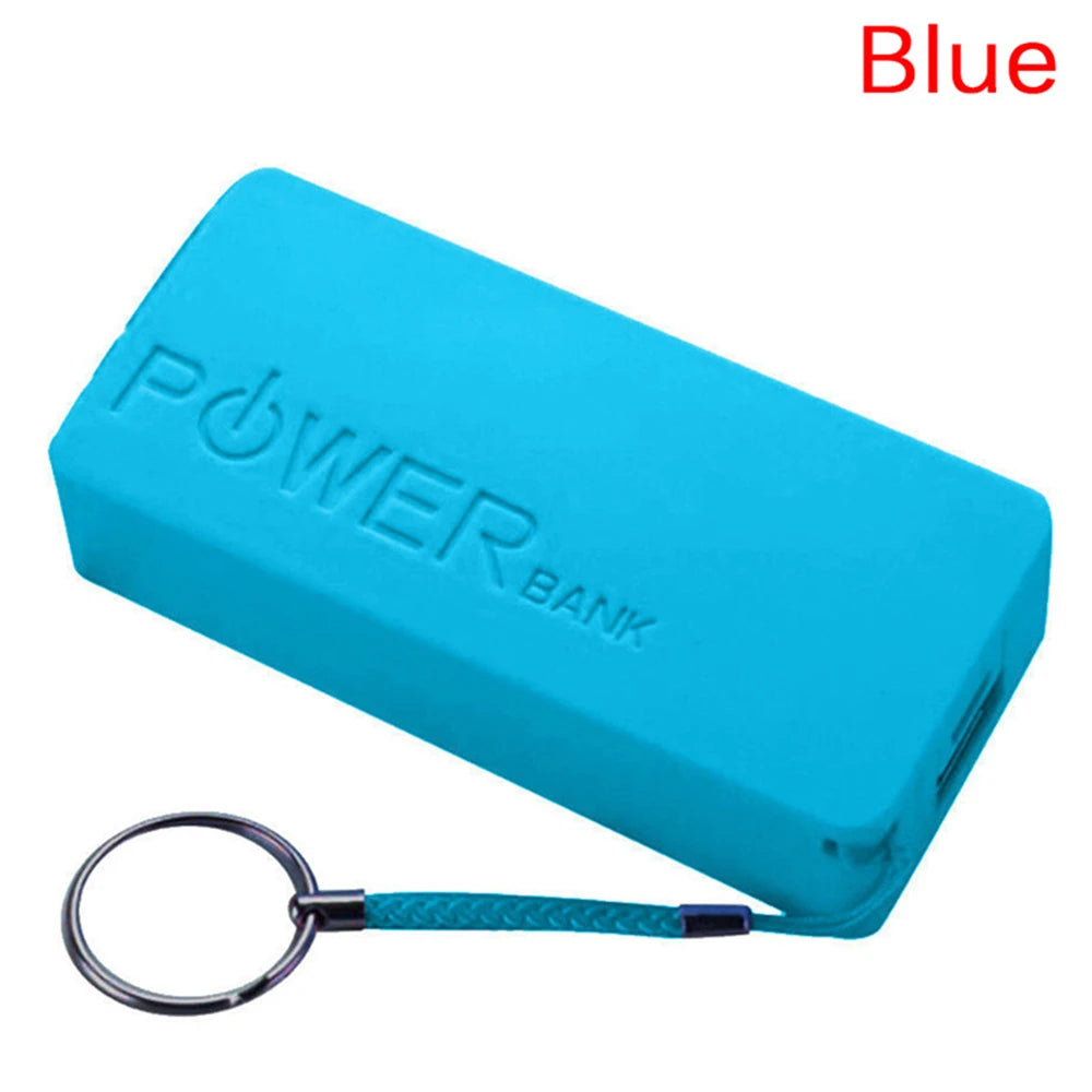 DIY 18650 Power Bank Case – 2-Slot Portable Charger Box Power Bank Case Axl Blue
