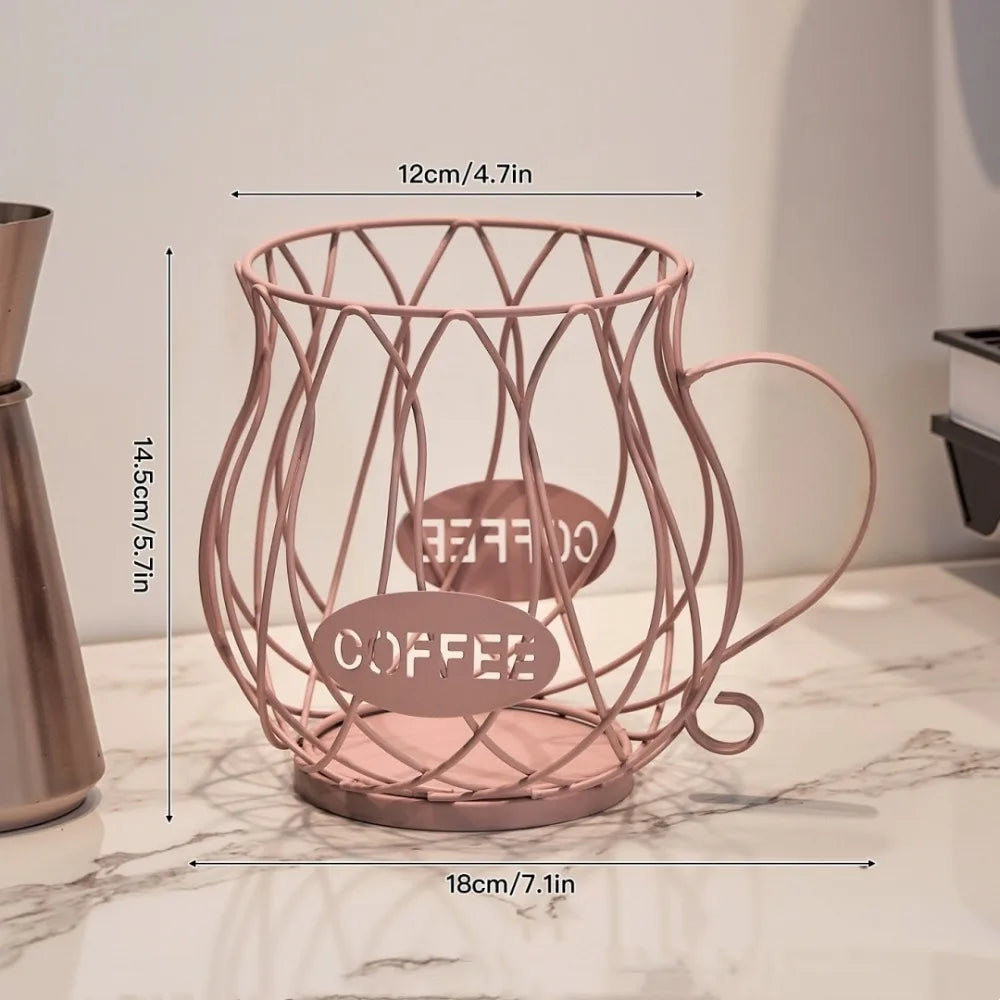 Large Capacity Coffee Pod Holder & Capsule Organizer Coffee Pod Organizer Axl pink2