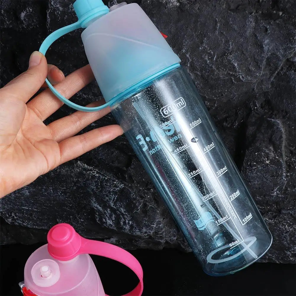 600ml Spray Water Bottle with Straw | Leak-Proof Sports Cup Spray Sports Water Bottle Axl