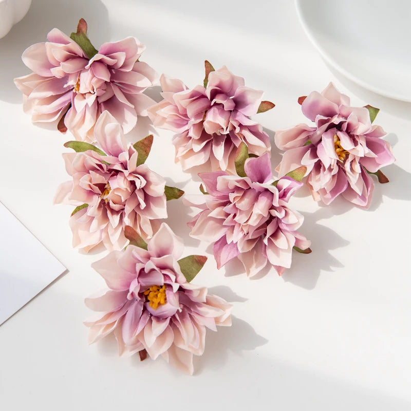 Silk Gerbera Artificial Flowers 40/80 Pcs – Wedding & DIY Decor Artificial Silk Flowers Axl plum 80pcs