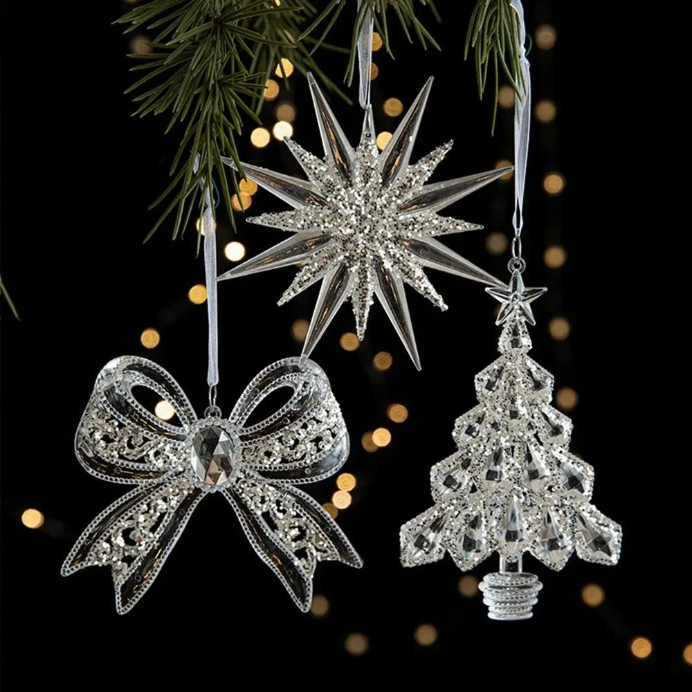 Acrylic Crystal Snowflake Christmas Tree Ornament Pendant Christmas Ornament Axl