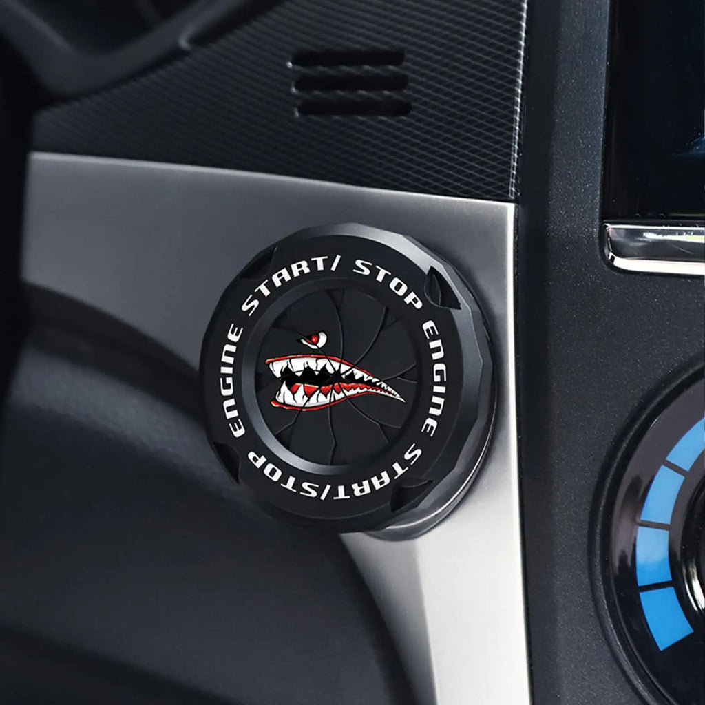 Car Push Start Button Cover – ABS Ignition Protector Ignition Button Cover Axl