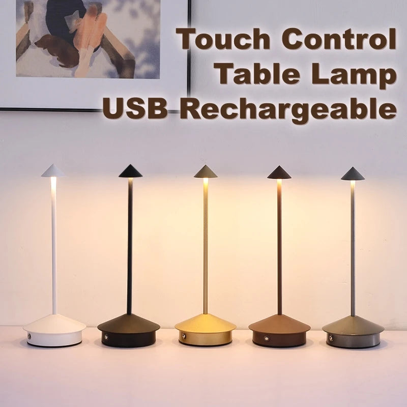Rechargeable LED Cordless Table Lamp | Touch Sensor 3-Level Dim LED Table Lamp Axl