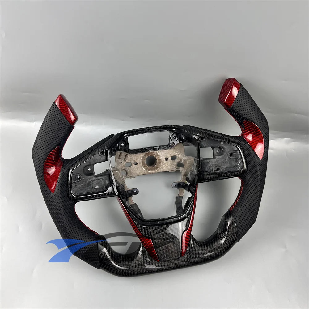Carbon Fiber Leather Steering Wheel – Honda Civic 2016–2021 Custom Steering Wheel Axl