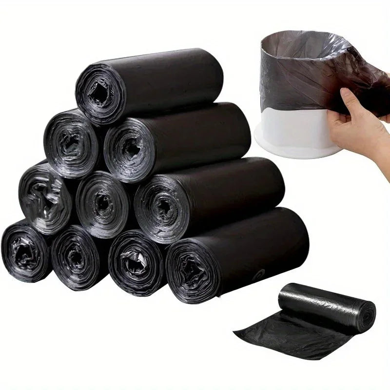 Mini Trash Bags for Small Desk Bin – 60 Count, Black & White Mini Trash Bags Axl