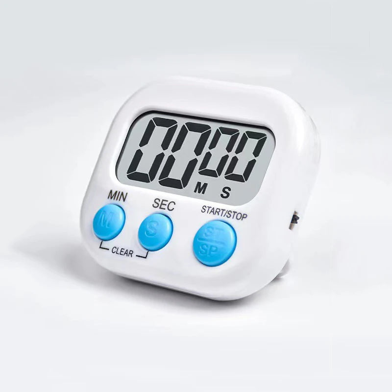 Magnetic Digital Kitchen Timer with Stand – 99-Min Countdown Digital Kitchen Timer Axl white