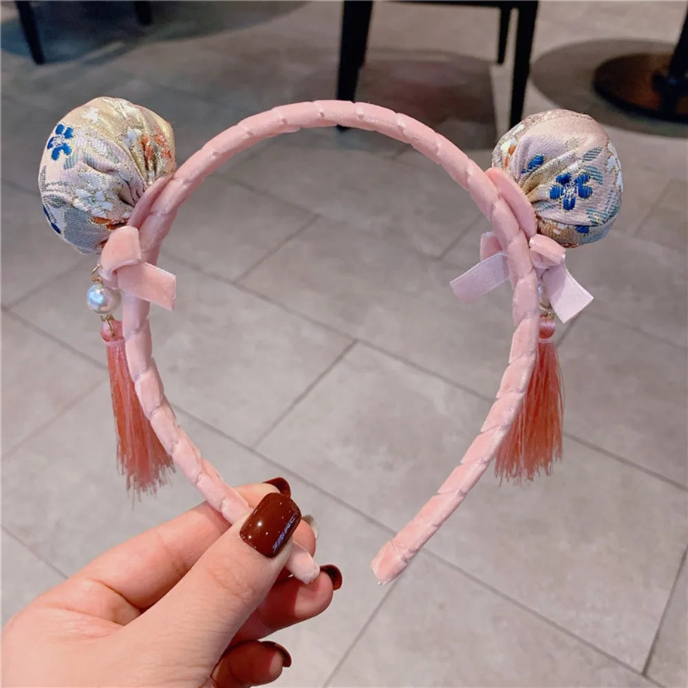 Girls Flower Braid Wig Headband – Chinese Style Hair Accessory Fashion Headband Axl Style 21