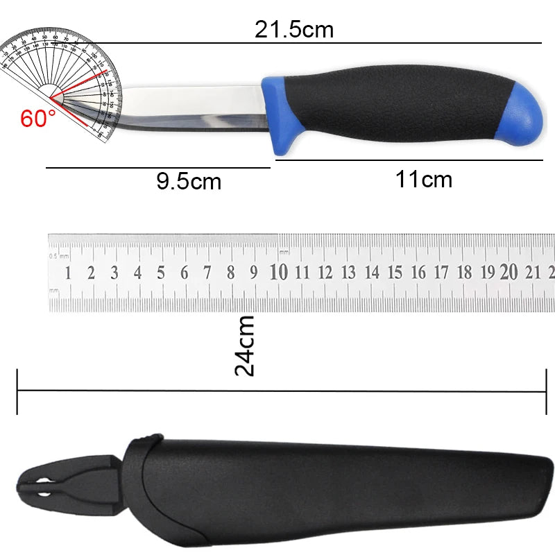 Stainless Steel Fillet Knife – Mirror Finish, Rubber Handle & Sheath Fillet Knife Axl